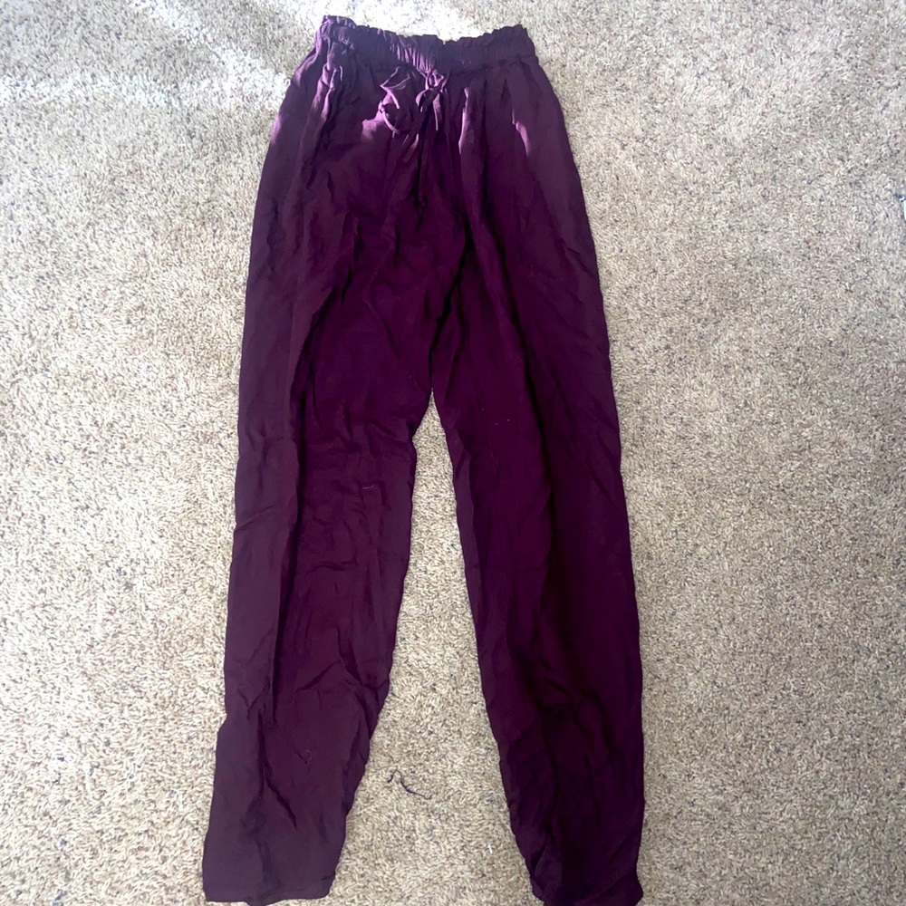 Maroon/Purple flowy pants